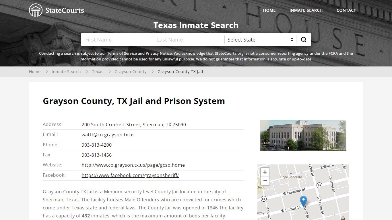 Grayson County TX Jail Inmate Records Search, Texas ...